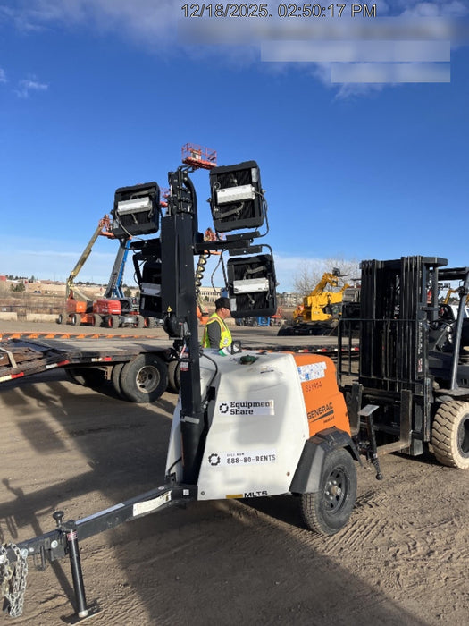 2023 Generac MLT2 Diesel, Flex Switch 120V Input, Powerzone Controller, 
(4) 320W LED Lights, 4kW Generator, 39.9 Gal Fuel Tank, 2" Ball, T3