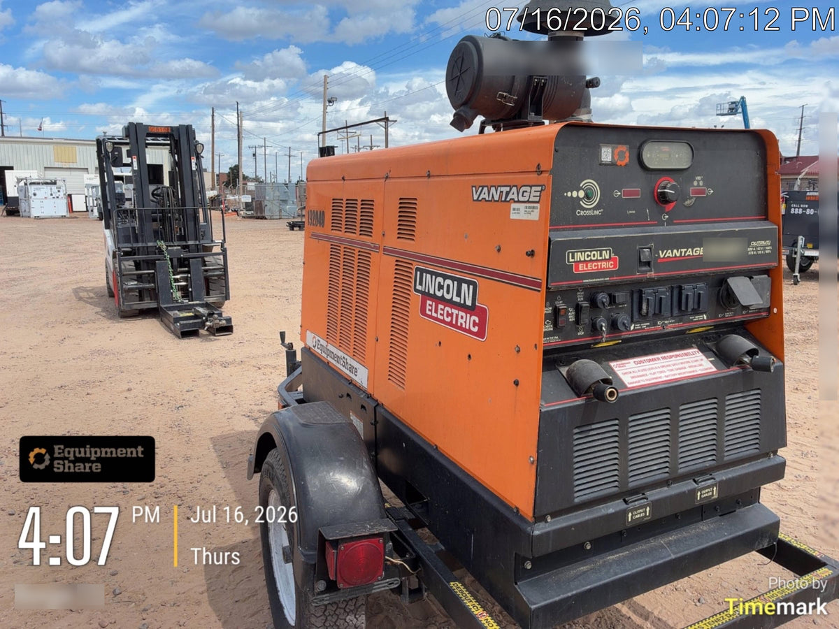 2021 Lincoln Electric Vantage 549X Ready Pak 3, ORANGE (includes trailer, cable rack, fender light kit)