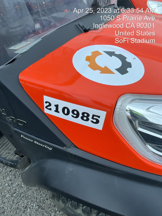 2022 Kubota RTV-X1140W-H Plastic Canopy, Windshield Acrylic Clear, LED Strobe Light, Wire Harness Kit, Back up Alarm