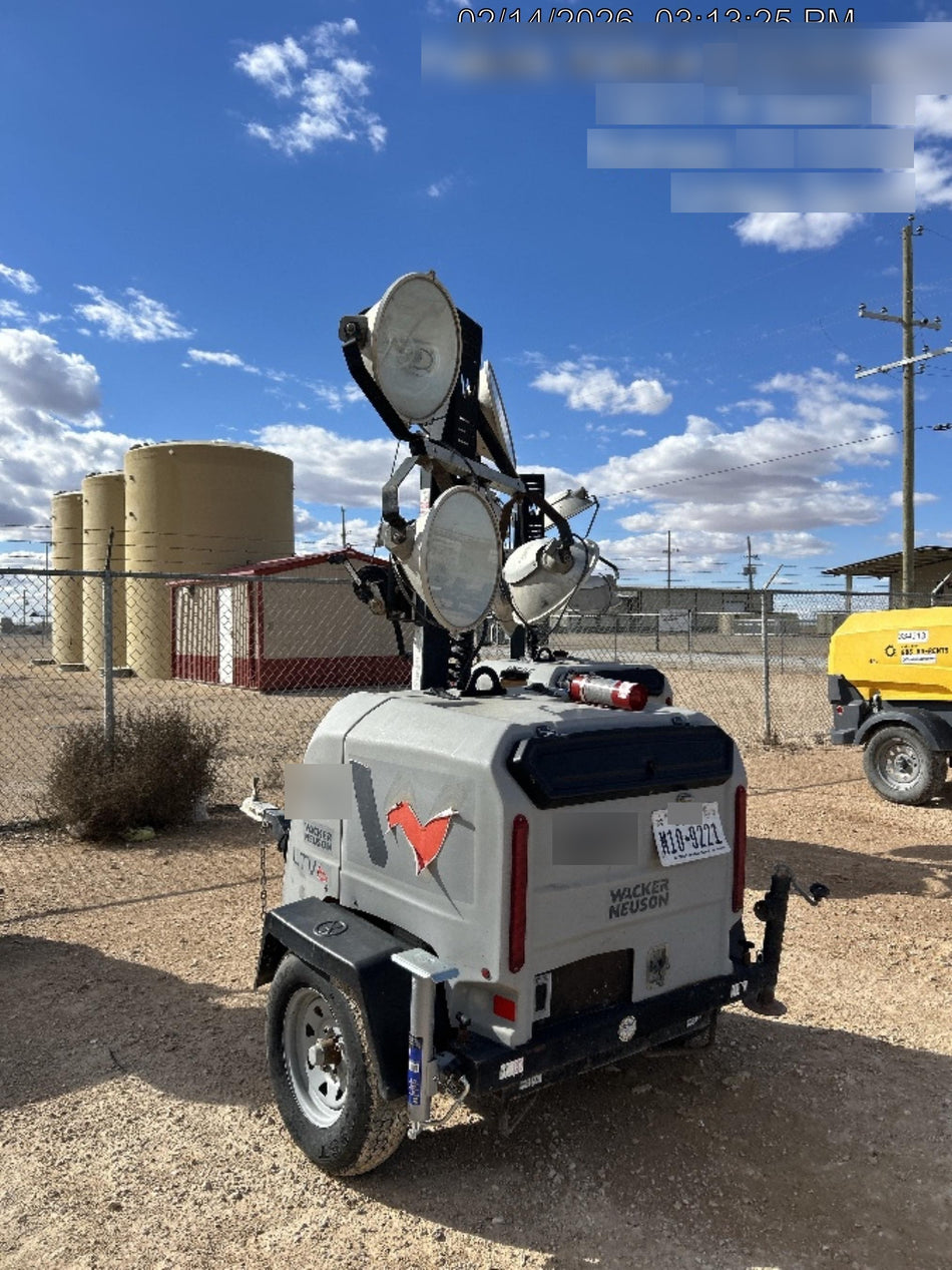2018 Wacker Neuson LTV6L-MH LTV6L Mobile Light Tower w/Fuel Level Sensor Installed