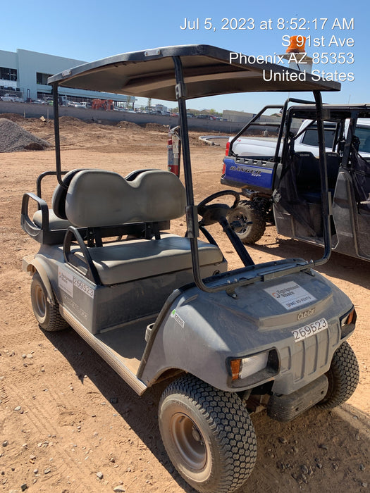 2022 Club Car CA100E Canopy, Fold down Windshield, Beacon, Back up Alarm, All-Trail Trials, HD 8 V Batteries, Trailer Hitch and Ball