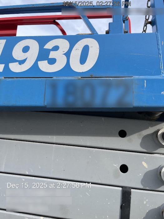 2018 Genie GS-1930 Genie GS-1930 w/Fixed Rail, Chain Entry