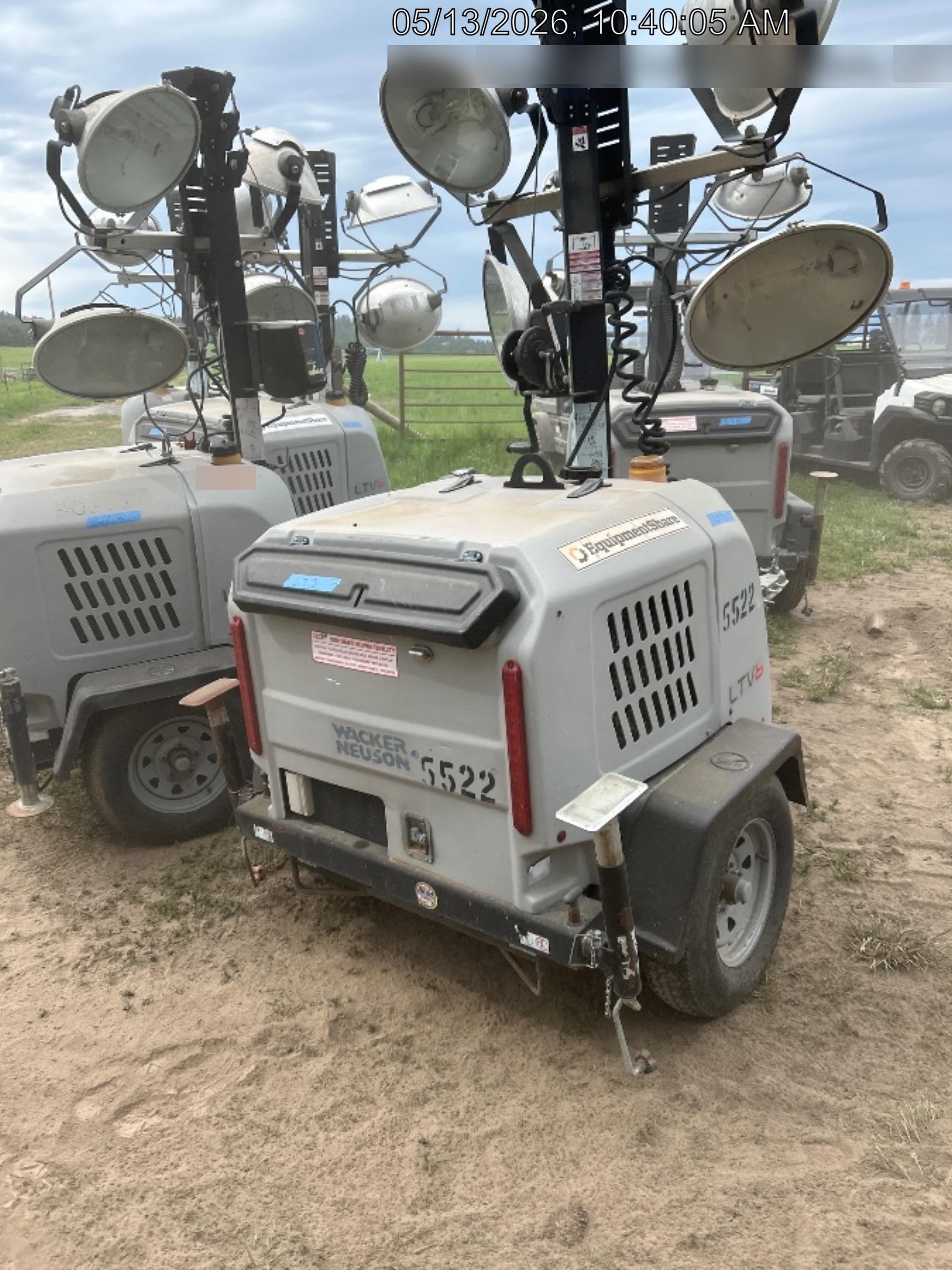 2017 Wacker Neuson LTV6L-MH Wacker Neuson 6 kW Towable Light Generator