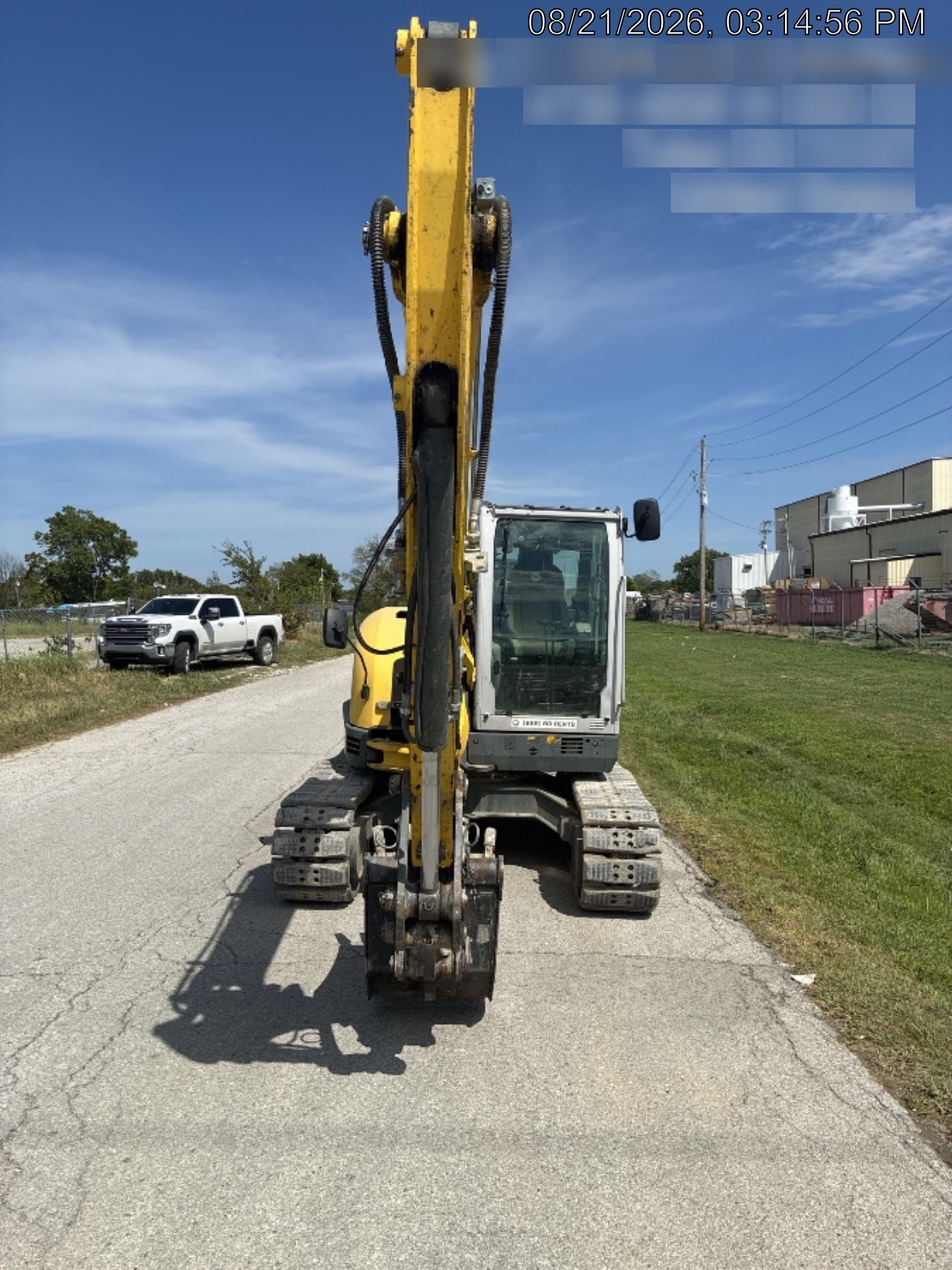 Wacker Neuson ET90 Enclosed Cab, Hybrid Tracks, Long Dipperstick, Bucket