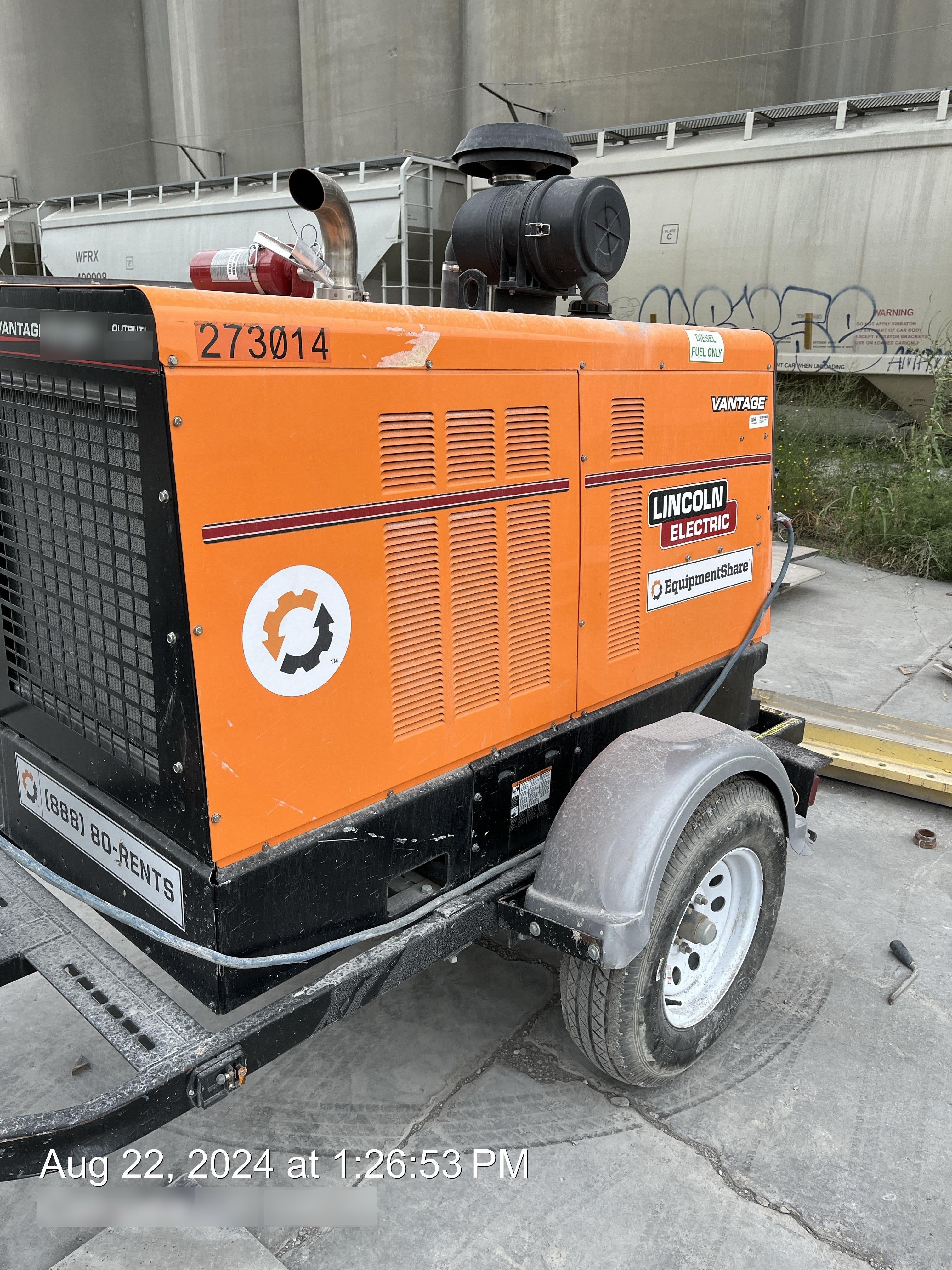 2022 Lincoln Electric Vantage 549X Crosslink Technology, Trailer Mounted, ES Decals, T3