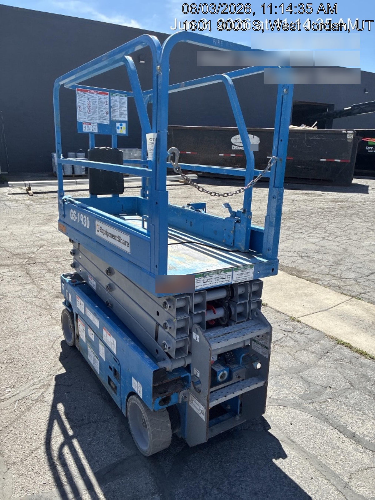 2019 Genie GS-1930 Fixed rails with chain Entry
