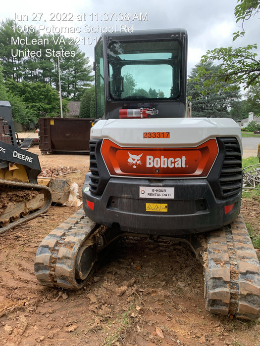 2022 Bobcat E50 Cab/Heat/Air, Rubber Tracks, Manual QC, Hydraulic Thumb