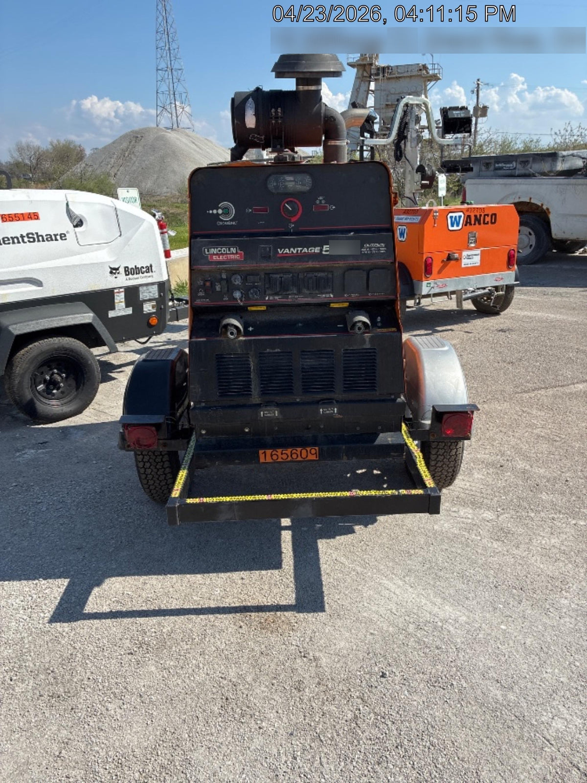 2021 Lincoln Electric Vantage 549X Ready Pak 3, ORANGE (includes trailer, cable rack, fender light kit)