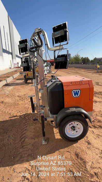 2024 Wanco WLTT-4MM4K Diesel, Deep Sea Controller, Shore Power Plug, Auto Start, (4) 350W LED Floodlights, 4kW Generator, 60 Gal Fuel Tank, 2" Ball, T3