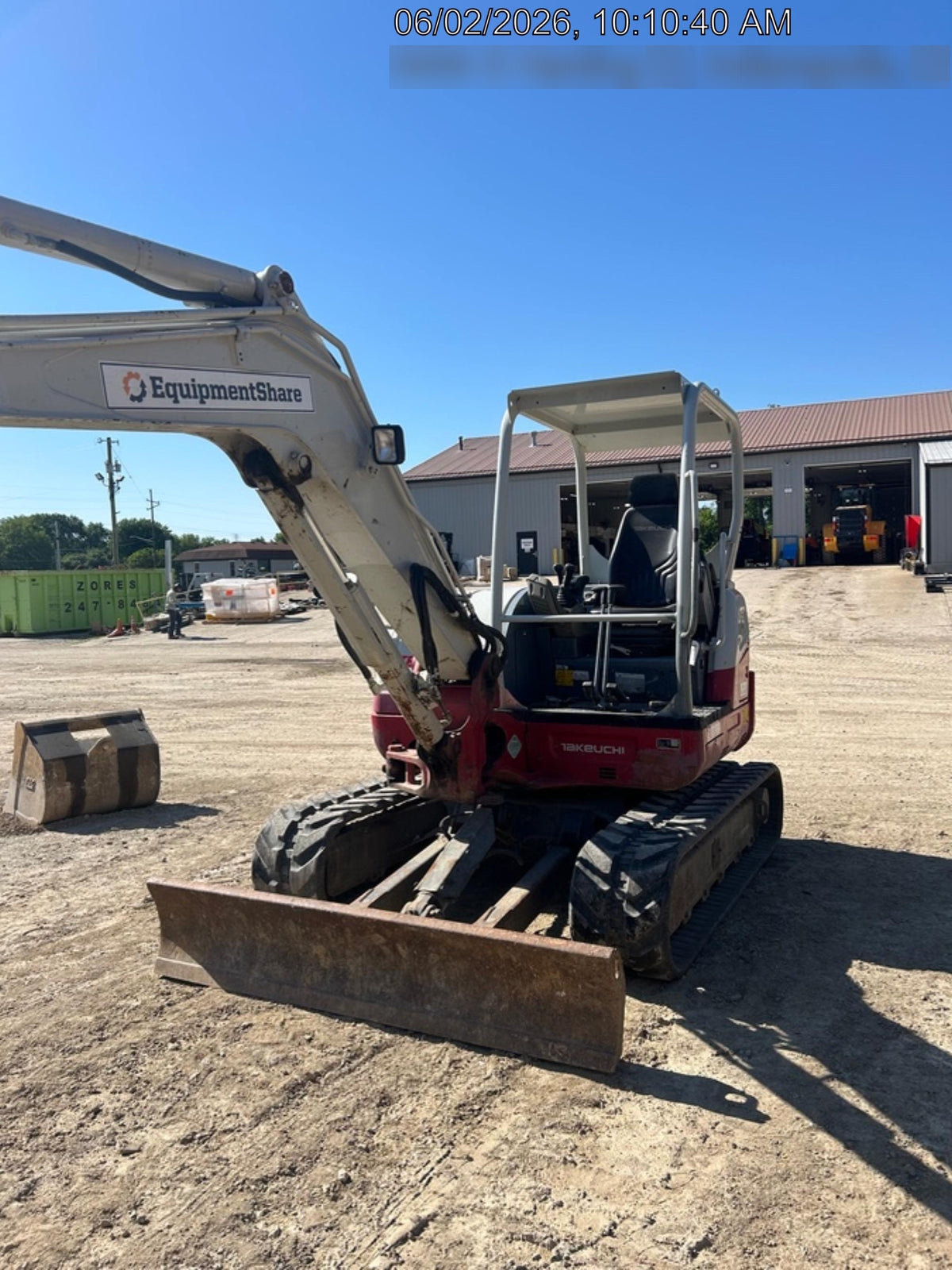 2019 Takeuchi TB260 Takeuchi TB260 Canopy w/Rubber Tracks, Auxiliary Hydraulics, Standard Blade, Manual QC