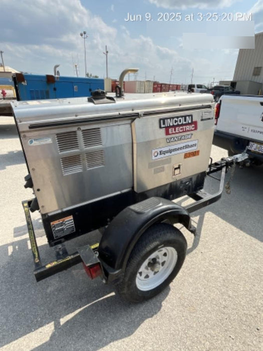 2019 Lincoln Electric Vantage 322 Welder Ready-Pak 3, Two wheel trailer, Fender and Light kit, Cable Rack