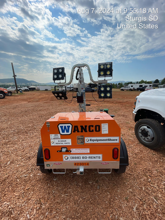 2024 Wanco WLTT-4MM4K Diesel, Deep Sea Controller, Shore Power Plug, Auto Start, (4) 350W LED Floodlights, 4kW Generator, 60 Gal Fuel Tank, 2" Ball, T3