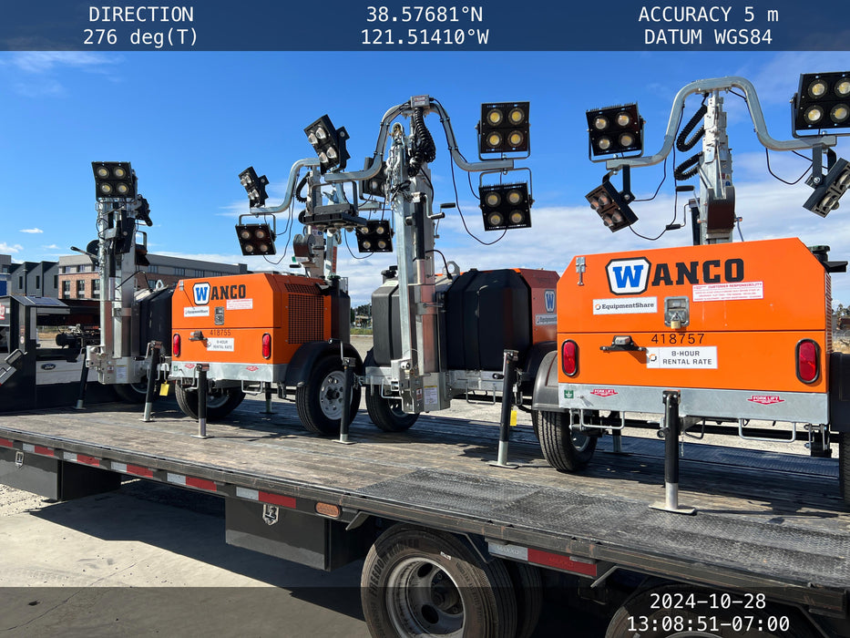 2024 Wanco WLTT-4MM4K Diesel, Deep Sea Controller, Shore Power Plug, Auto Start, (4) 350W LED Floodlights, 4kW Generator, 60 Gal Fuel Tank, 2" Ball, T3