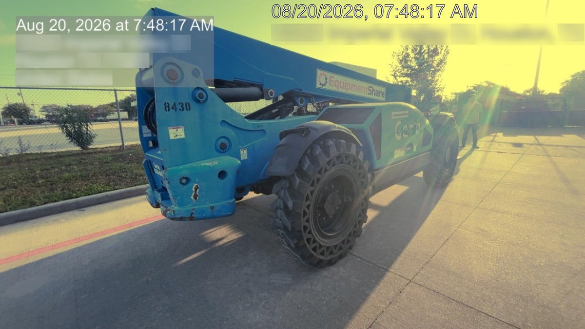 2018 Genie GTH-844 Genie GTH-844D w/Open ROPS, Solid Tires, Work Light/Beacon, 60" Carriage and Forks