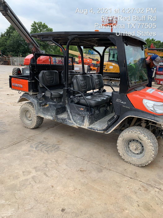 2019 Kubota RTV-X1140W-H 4wd Utility Cart, LED Strobe, Windshield Tempered Glass, Plastic Canopy, Wire Harness Kit, Backup Alarm