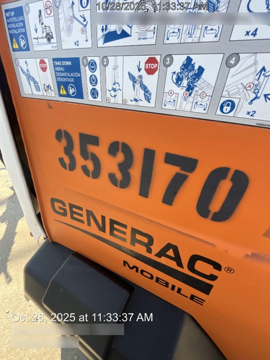 2023 Generac MLT2 Diesel, Flex Switch 120V Input, Powerzone Controller, (4) 320W LED Lights, 4kW Generator, 39.9 Gal Fuel Tank, 2" Ball, T3