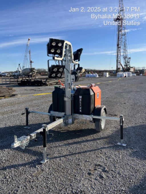 2024 Wanco WLTT-4MM4K Diesel, Mitsubishi L2E, 9.0HP @1800 rpm, Deep Sea Controller, Shore Power Plug, Auto Start, (4) 350W LED Floodlights, 4kW Generator, 60 Gal Fuel Tank, 2" Ball, T3