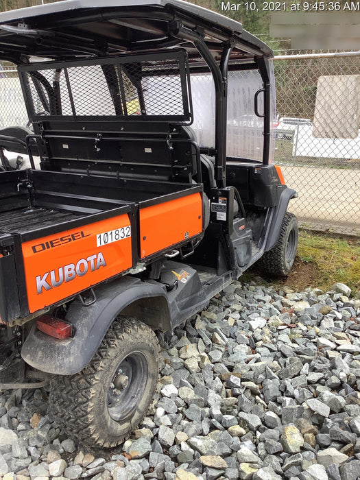 Kubota RTV-X1140W-H 4WD, LED Strobe, Windshield Acrylic Clear, Plastic Canopy, Wire Harness Kit, Backup Alarm