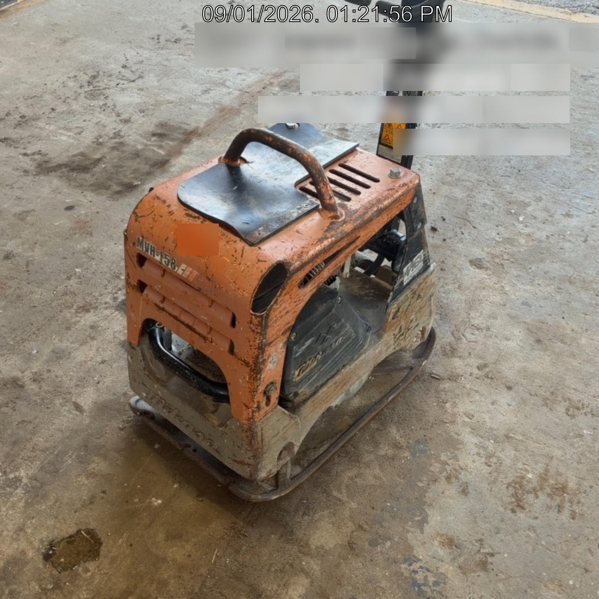 2022 Multiquip MVH158 Honda GX200, 17" Plate, Gas