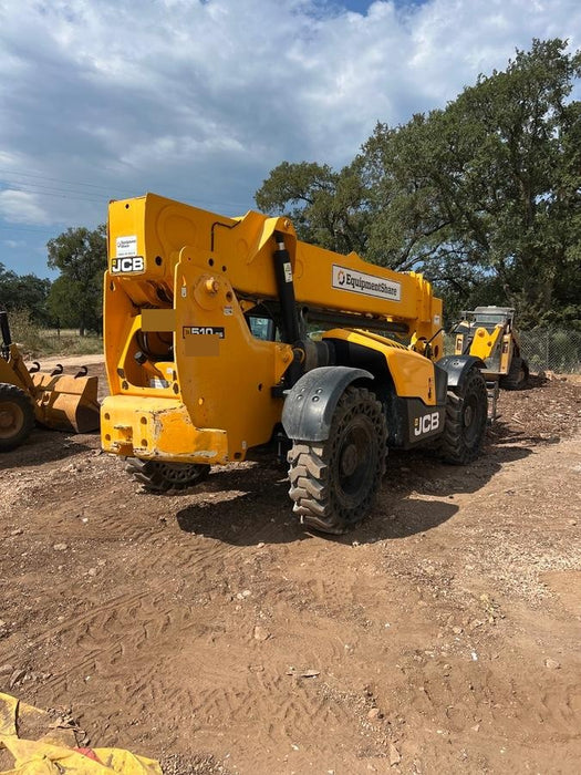 2019 JCB 510-56 JCB 510-56 Telehandler 74 HP w/CAB/HVAC, Beacon, Worklights, Aux Hydraulics, Solid Tires, 72" Carriage/Forks