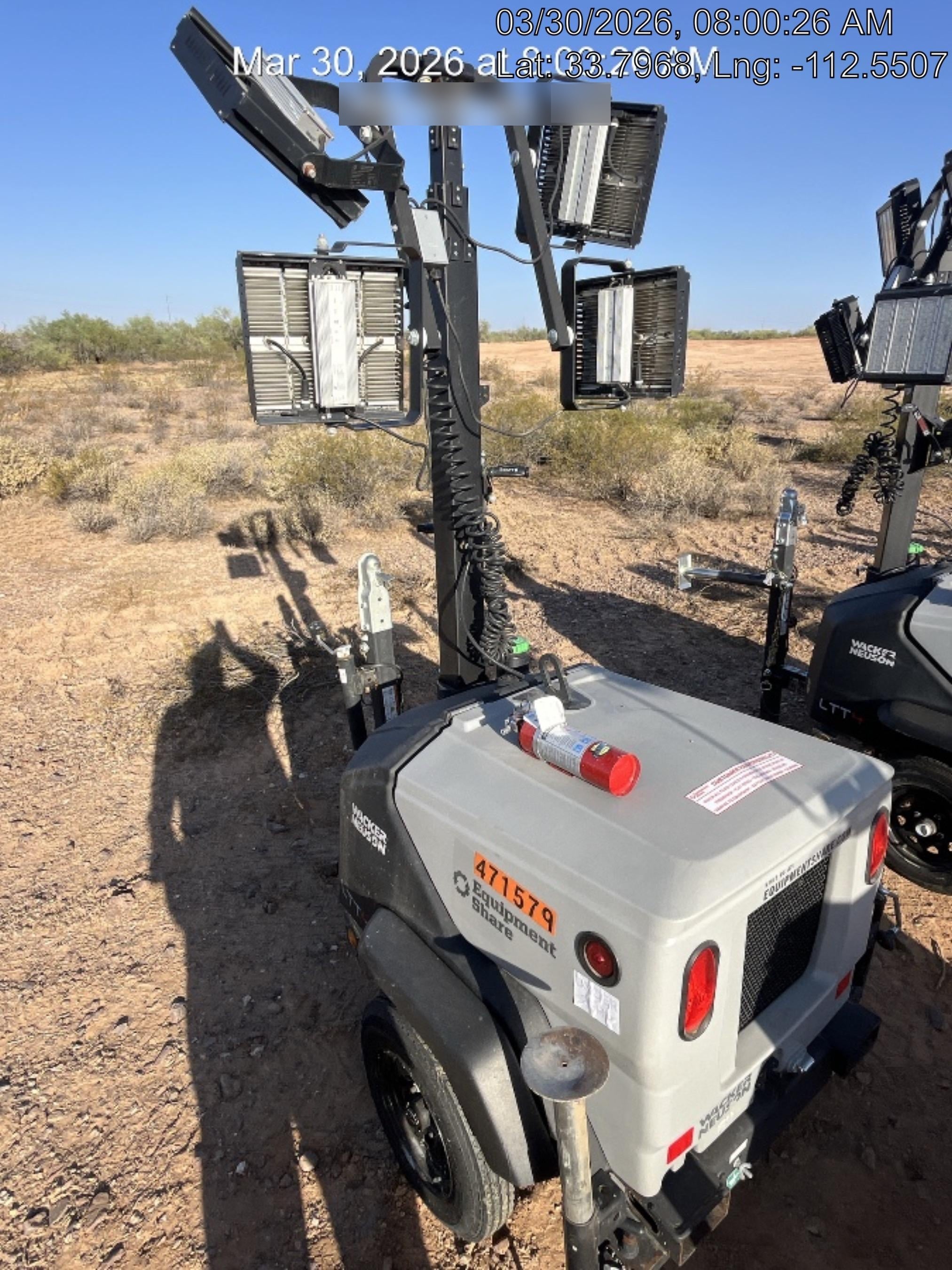 2024 Wacker Neuson LTT4 Diesel, Kohler KDW702, Deep Sea Controller, Auto Start, LED 320W, Bypass Outlet, T3