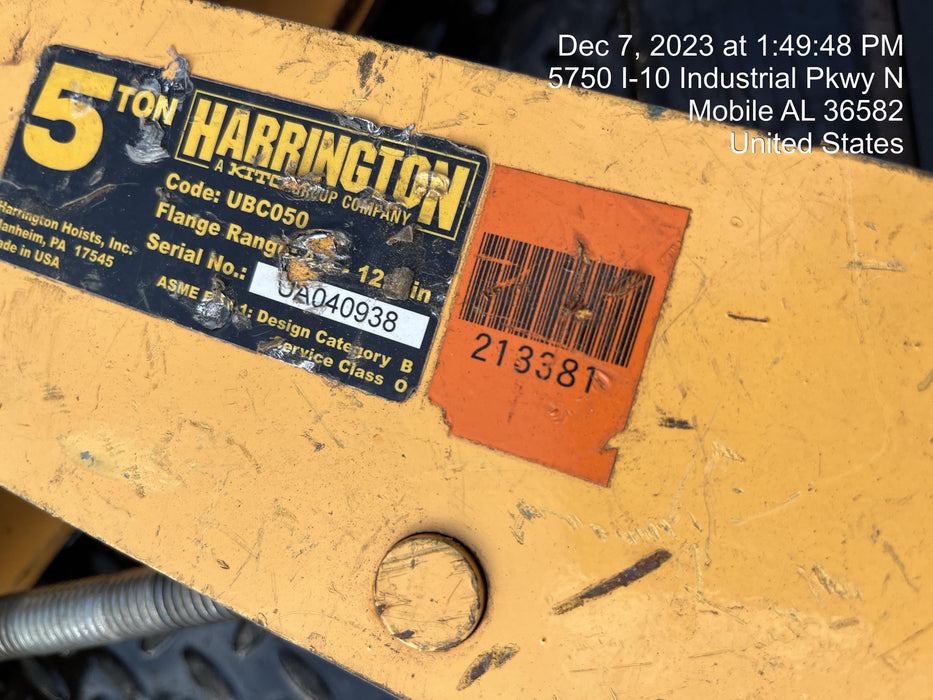 2022 HARRINGTON UBC050