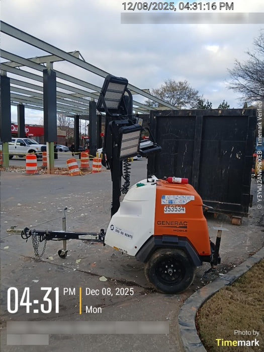 2023 Generac MLT2 Diesel, Flex Switch 120V Input, Powerzone Controller, (4) 320W LED Lights, 4kW Generator, 39.9 Gal Fuel Tank, 2" Ball, T3