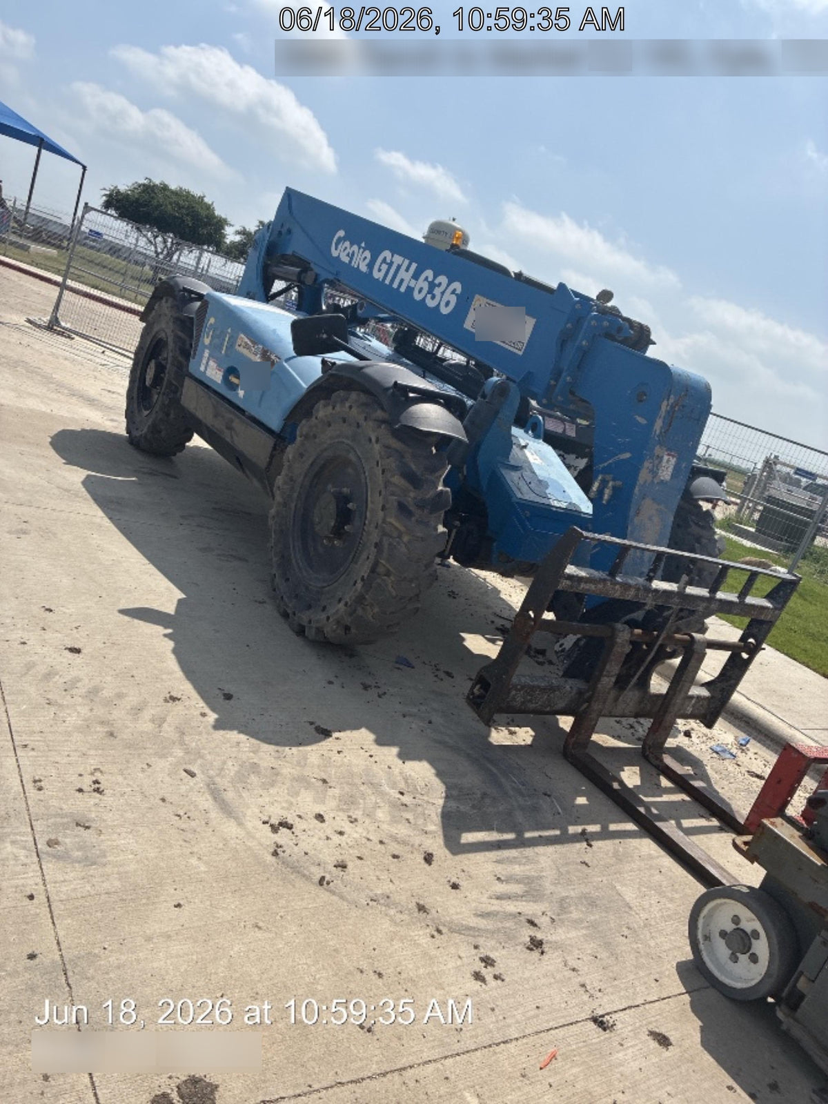 2018 Genie GTH-636 Genie GTH-636 w/Open ROPS, Solid Tires, Work Light/Beacon, 48" Carriage and Forks