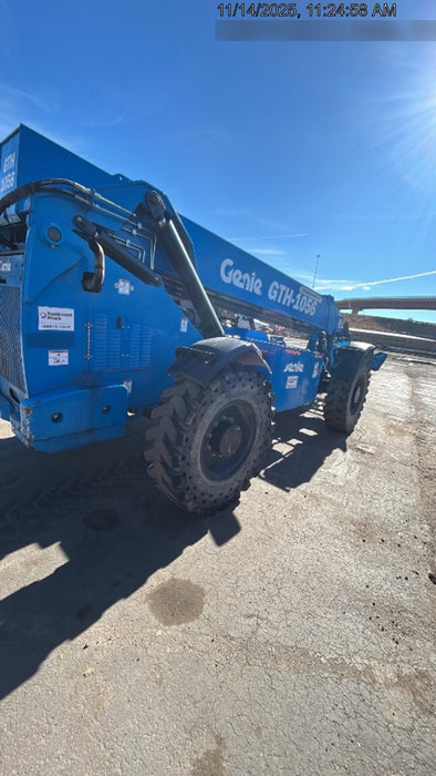 2018 Genie GTH-1056 Genie GTH-1056 w/Open ROPS, Solid Tires, Work Lights, 60" carriage/forks, cab mesh, beacon