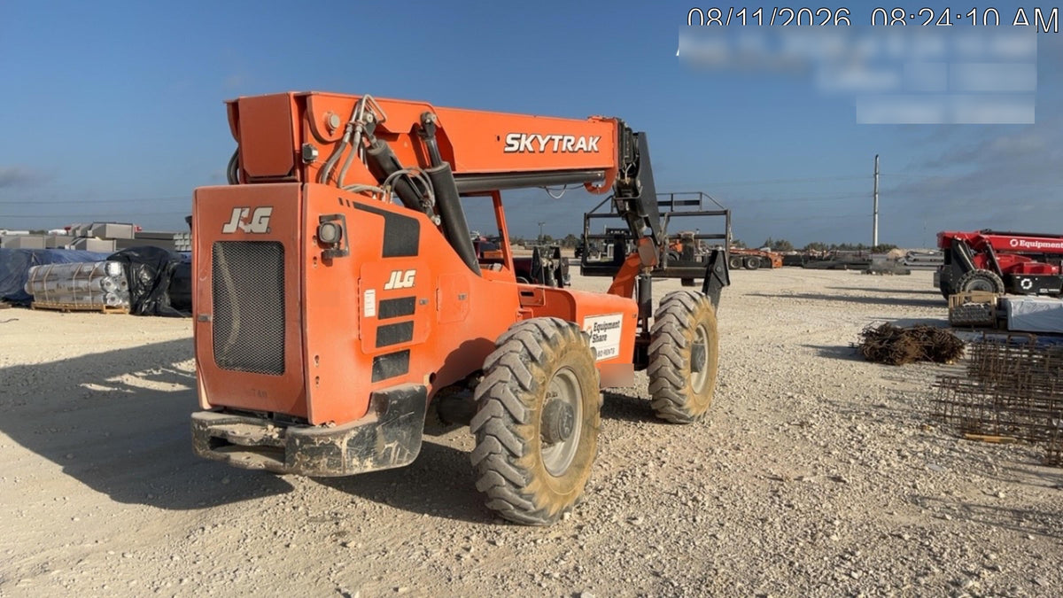 2018 Skytrak 10054 Skytrak 10054 10K Telehandler w/Open ROPS Solid Tires, LED Work Lights, Rotating Beacon, 60" Carriage/60" Forks
