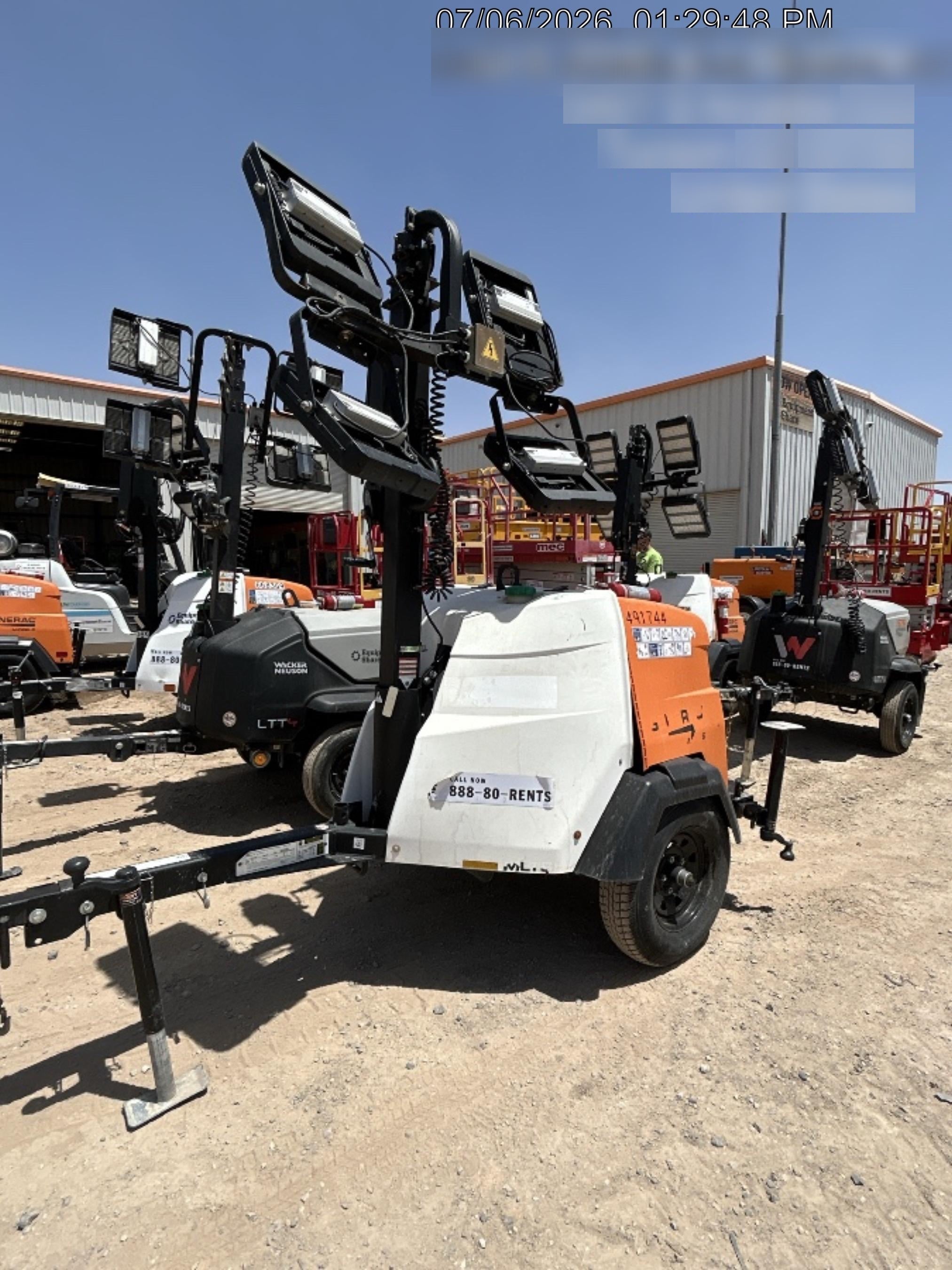 2025 Generac MLTS-4 Diesel, Mitsubishi L2E, 7.1 hp @1800 rpm, Flex Switch 120V Input, Powerzone Controller, (4) 320W LED Lights, 4kW Generator, 39.9 Gal Fuel Tank, 2" Ball, ES Decals