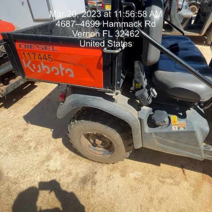Kubota RTV-X1140W-H 4wd Utility Cart, 4 Seat, Diesel, LED Strobe, Windshield Tempered Glass, Plastic Canopy, Wire Harness Kit, Backup Alarm