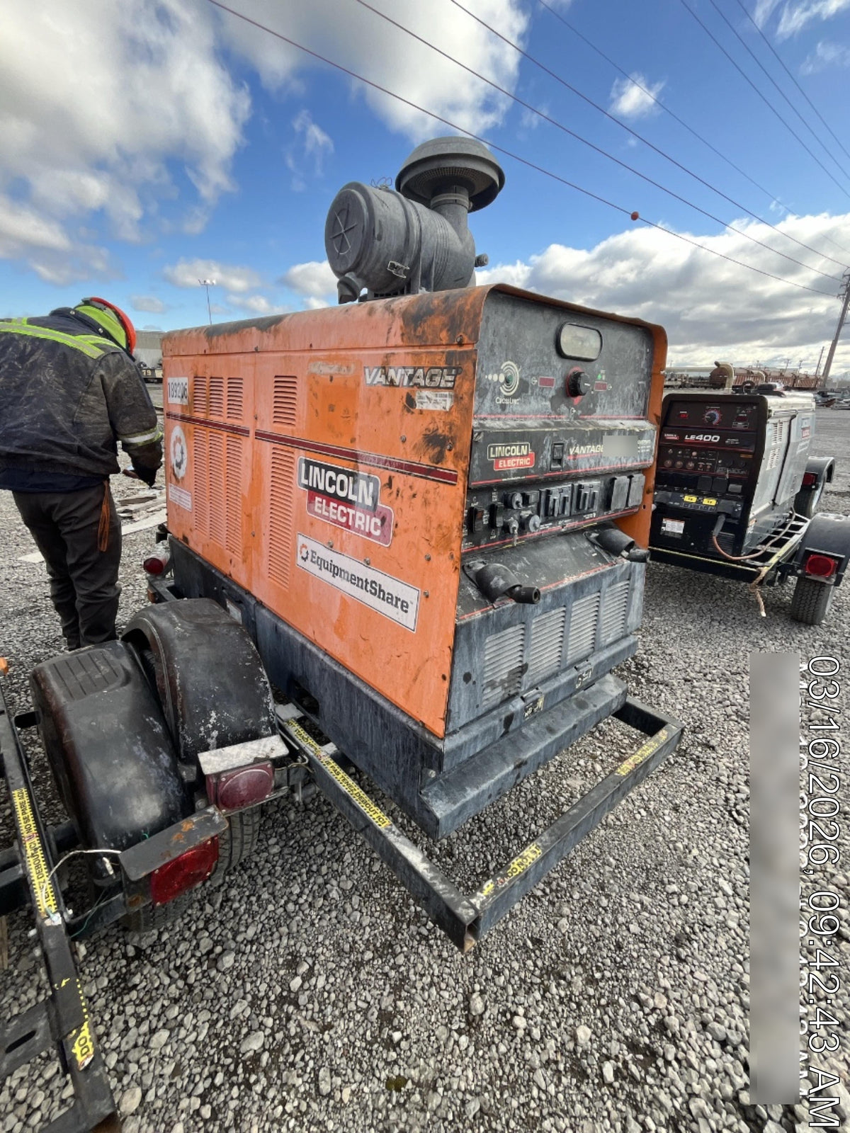 2021 Lincoln Electric Vantage 549X Ready Pak 3, ORANGE (includes trailer, cable rack, fender light kit)