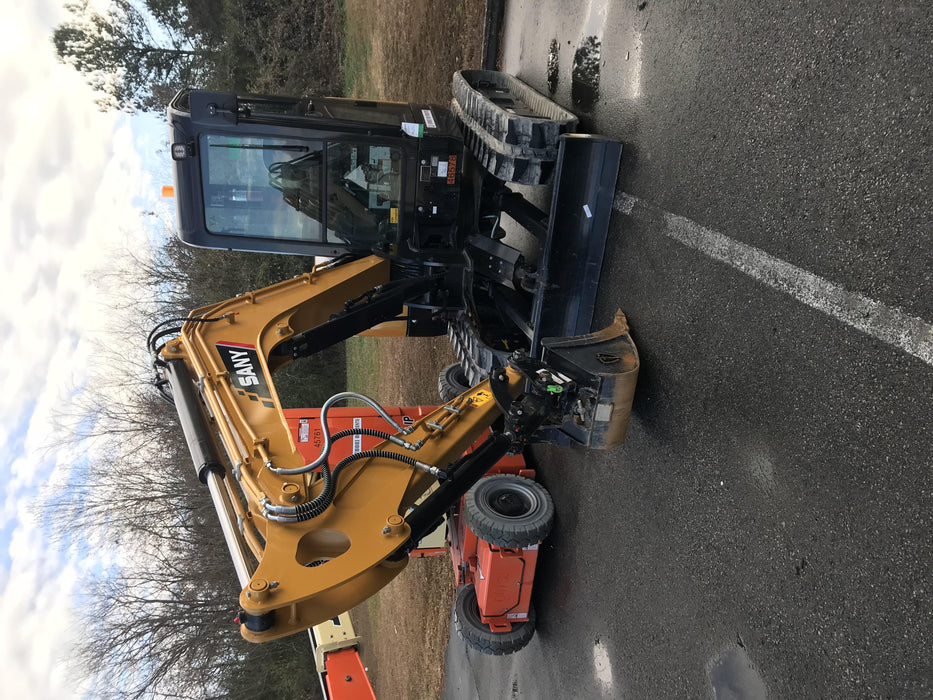 2019 Takeuchi TB290 Cab, AC, Rubber Tracks, Dozer Blade, Travel Alarm, Control Pattern Change Valve, Auxiliary Hydraulics w/18" Quick Coupler Bucket with teeth, 6.2 cu. ft. capacity/24" Quick Coupler Bucket with teeth, 8.6 cu. ft. capacity/36" Quick Coupler Bucket with teeth, 13.4 cu. ft. capacity, Quick Coupler, Hydraulic Thumb Installed