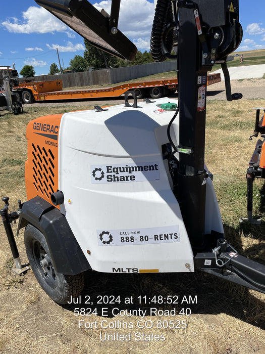 2024 Generac MLT2 Diesel, Flex Switch 120V Input, Powerzone Controller, 
(4) 320W LED Lights, 4kW Generator, 39.9 Gal Fuel Tank, 2" Ball, T3