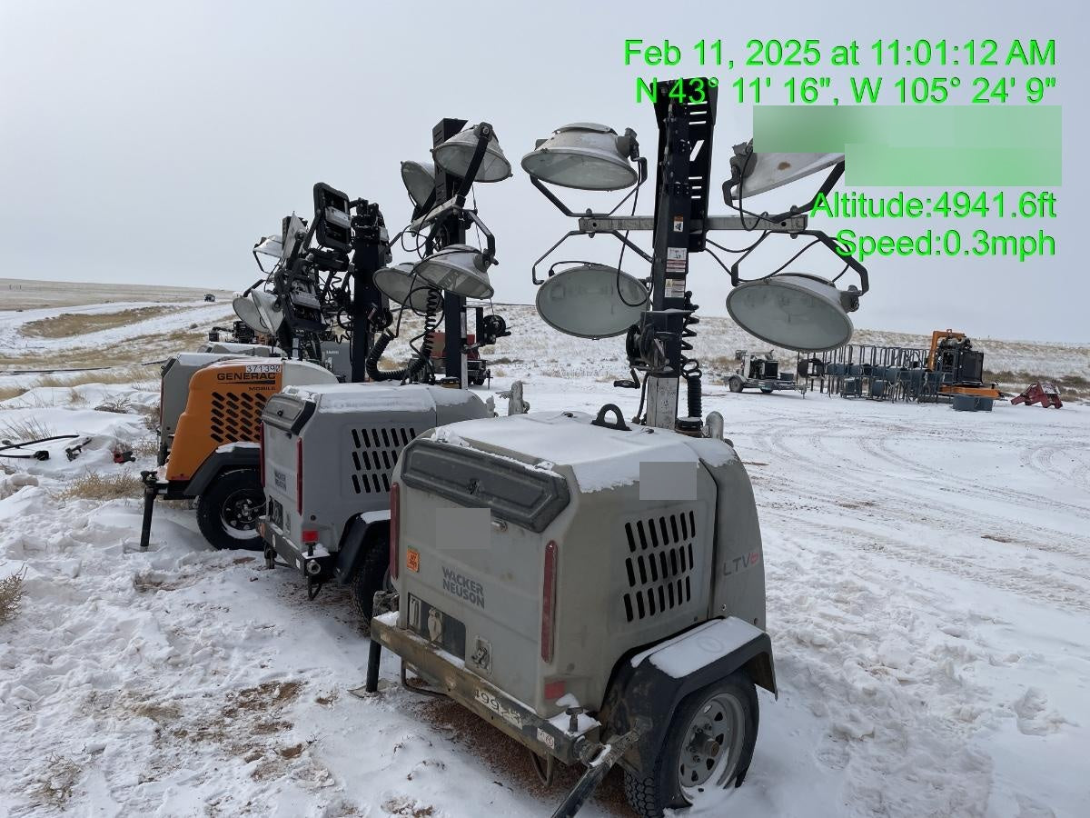 2019 Wacker Neuson LTV6L-MH Mobile Light Tower w/Fuel Level Sensor Installed