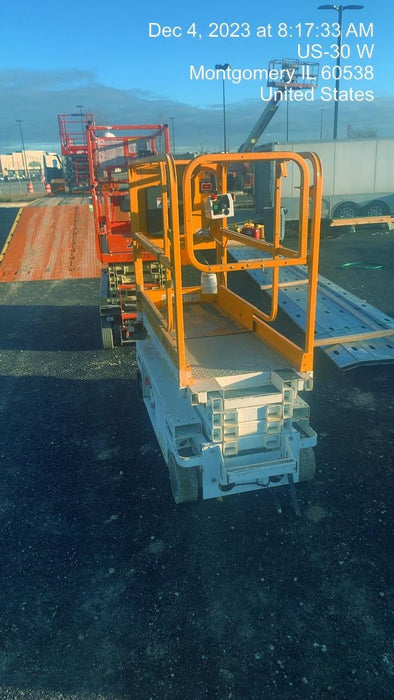 Custom Equipment HB-1430 <ul>
 <li>Hy-Brid Scissor Lift</li>
  <li>Platform capacity up to 670 lbs.</li>
  <li>Working height up to 20 ft</li>
  <li>Weighs under 1,700 lbs.</li>
  <li>Non-marking wheels </li>
</ul>