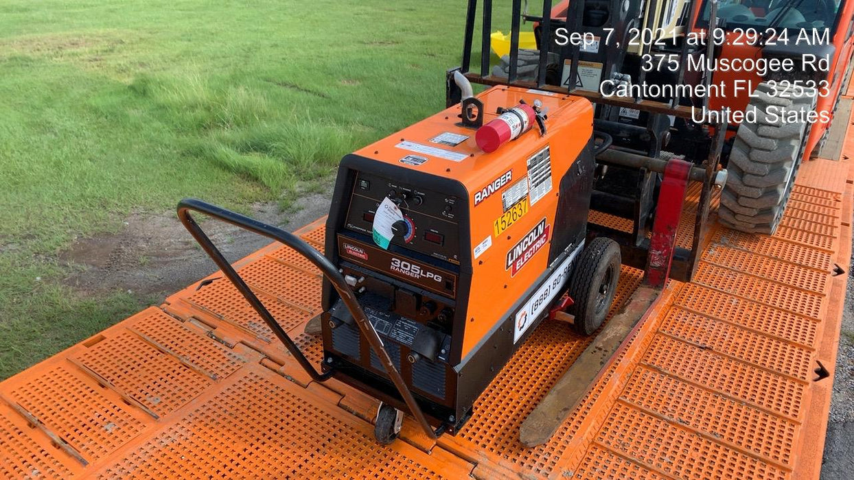 2021 Lincoln Electric Ranger 305 LPG LPG One-Pak (includes undercarriage, tank holder & tank strap) ORANGE