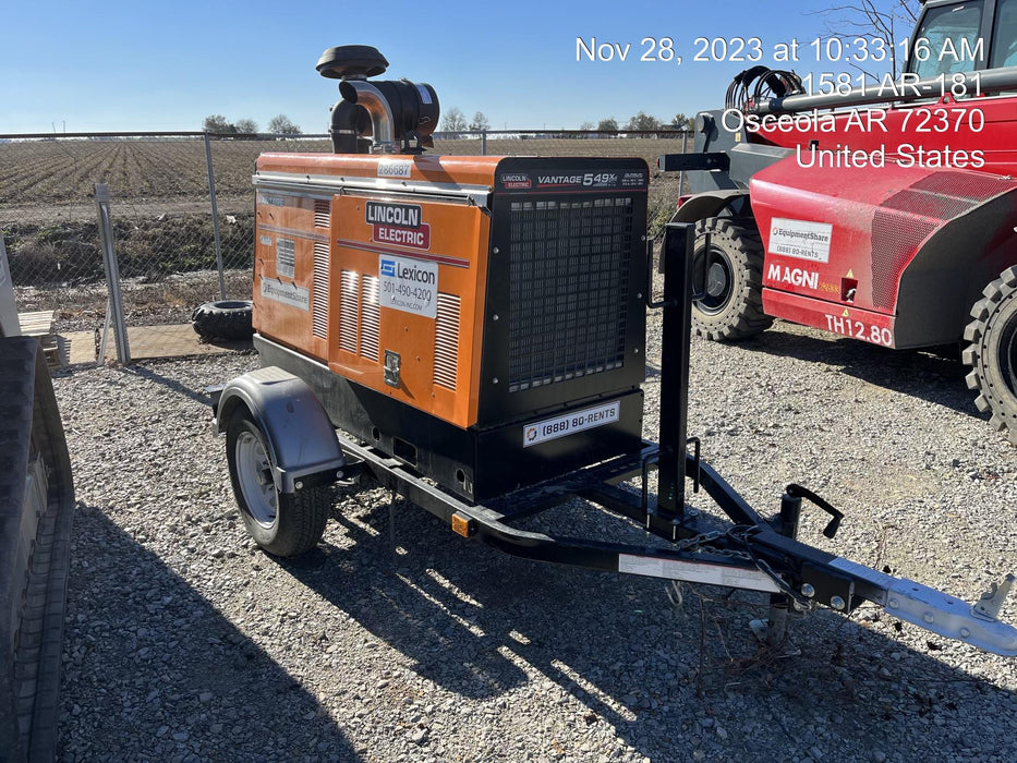 2022 Lincoln Electric Vantage 549X Crosslink Technology, Trailer Mounted, ES Decals, T3