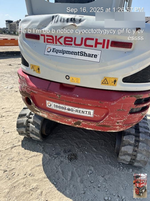 2020 Takeuchi TB235-2R Canopy, Rubber Tracks, Manual TAG QC