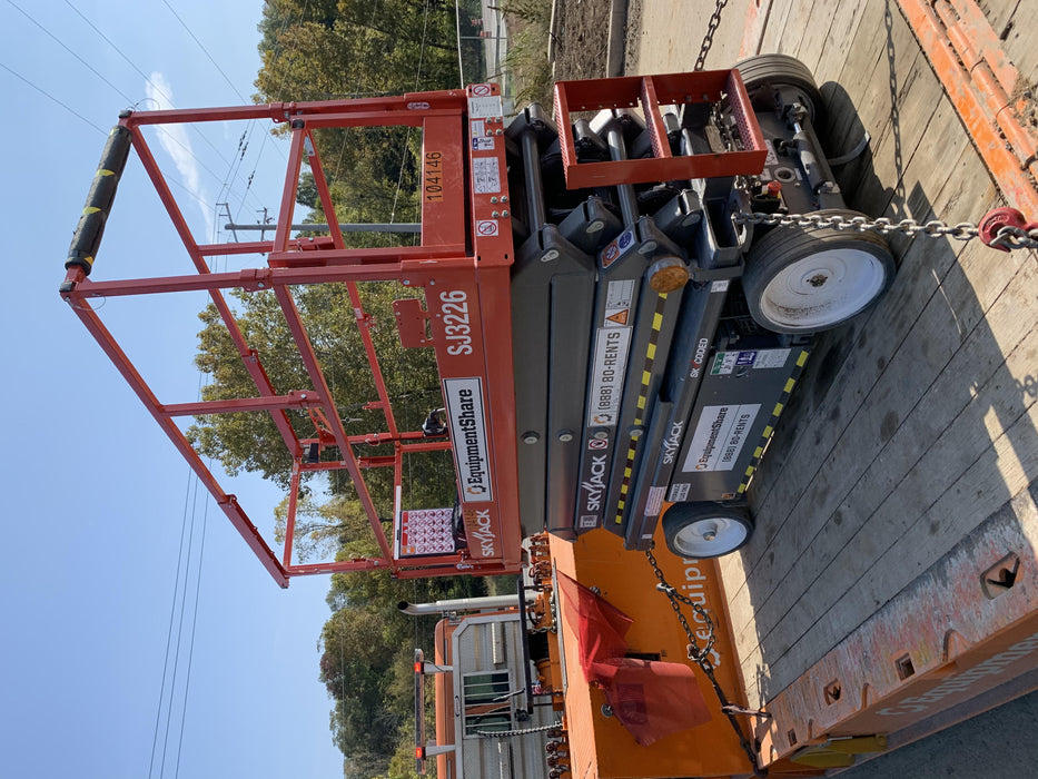 2020 Skyjack SJIII-3226 Solid NM Tires, Half height spring hinged entry gate, Dual Beacons