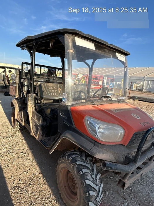 2022 Kubota RTV-X1140W-H Plastic Canopy, Windshield Acrylic Clear, LED Strobe Light, Wire Harness Kit, Back up Alarm