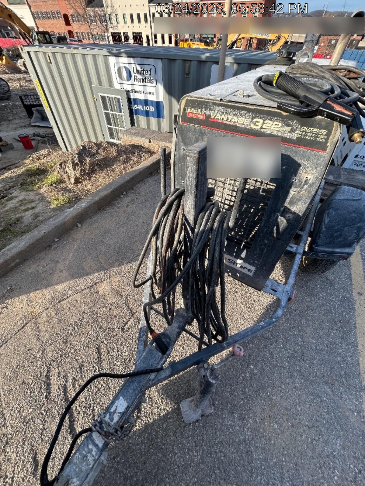 2018 Lincoln Electric Vantage 322 Lincoln Vantage 322 Welder Ready Pak 3 - Vantage 322, Trailer, Fender and light kit, Cable rack