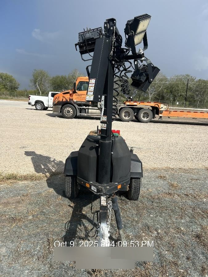2022 Allmand NLV3GR (4) LED Light Fixture 350W, 23' Vertical Mast, 3kW Prime, Towable, Deep Sea L401, Leveling Jacks, Yanmar T4F 5.8hp
