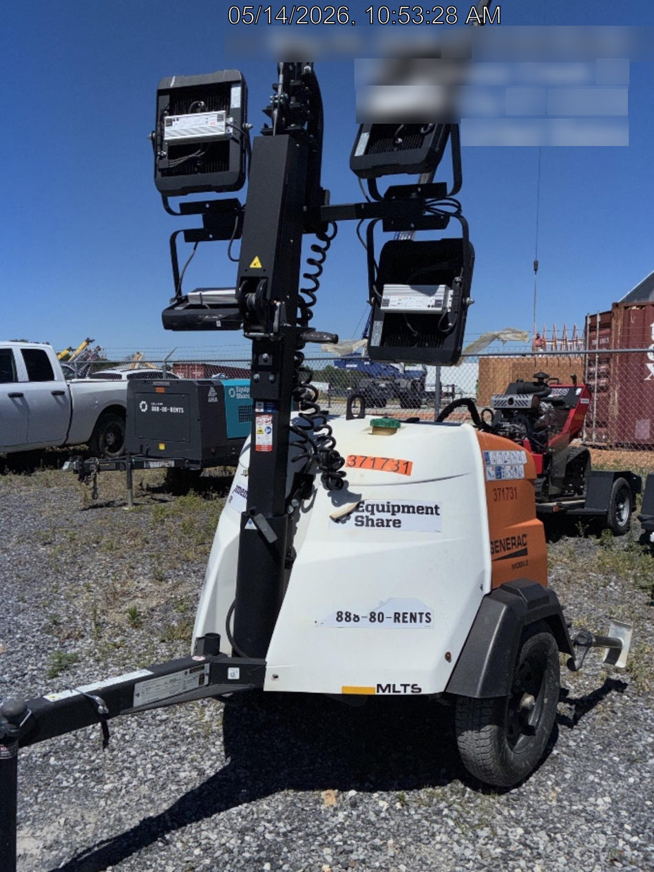 2023 Generac MLT2 Diesel, Flex Switch 120V Input, Powerzone Controller, 
(4) 320W LED Lights, 4kW Generator, 39.9 Gal Fuel Tank, 2" Ball, T3