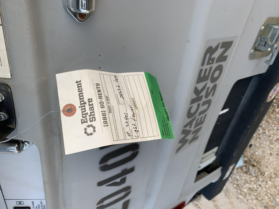 2018 Wacker Neuson LTV6L-MH LTV6L Mobile Light Tower w/Fuel Level Sensor Installed