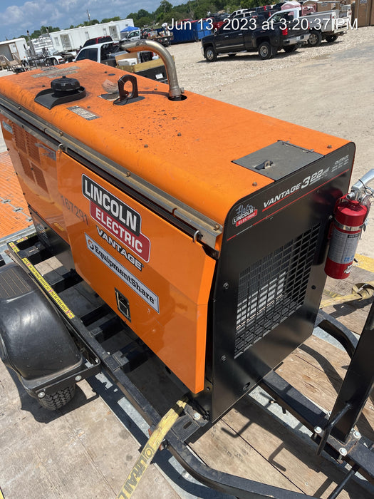 2021 Lincoln Electric Vantage 322 Vantage 322 Ready Pak 3 w/ Decals, ORANGE (includes trailer, cable rack, fender light kit) NO Telematics