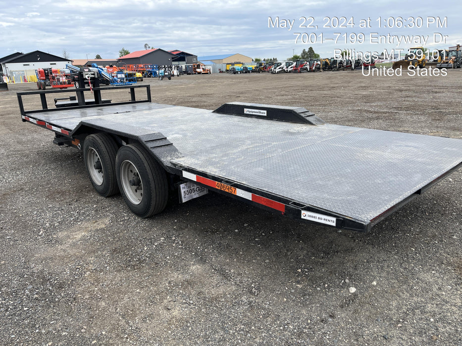 2024 TEXAS PRIDE TRAILERS 21' Lowboy Gravity Tilt Bed 14K Bumper Pull Trailer