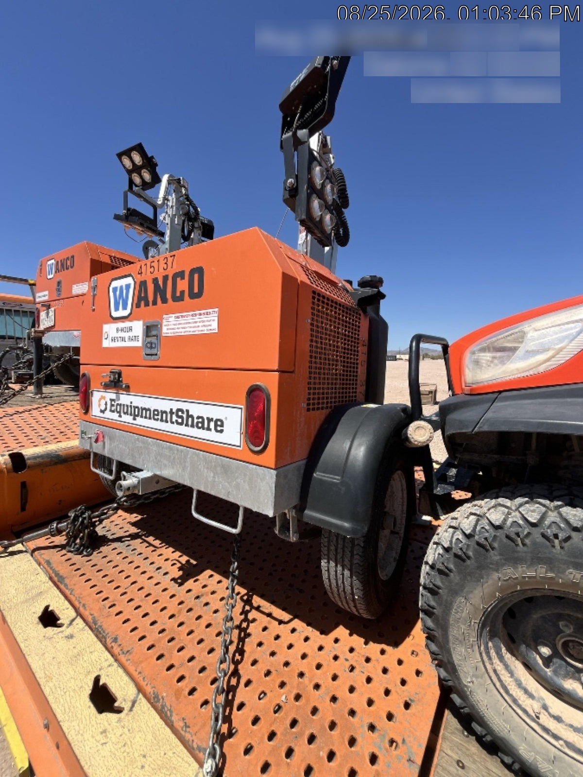 2024 Wanco WLTT-4MM4K Diesel, Deep Sea Controller, Shore Power Plug, Auto Start, (4) 350W LED Floodlights, 4kW Generator, 60 Gal Fuel Tank, 2" Ball, T3