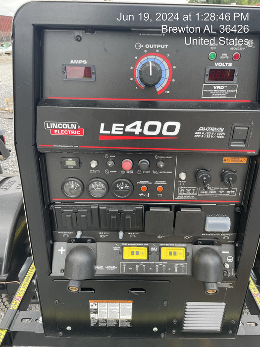 2024 Lincoln Electric LE400 Kubota V1505, Trlr, Cable Rack, Light Kit, ES Decals, T3